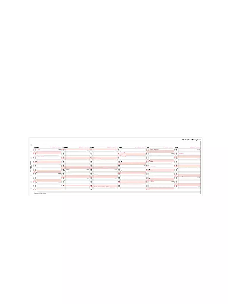 FILOFAX | Kalendereinlage Jahresplaner Deutsch Personal 2026 | weiss