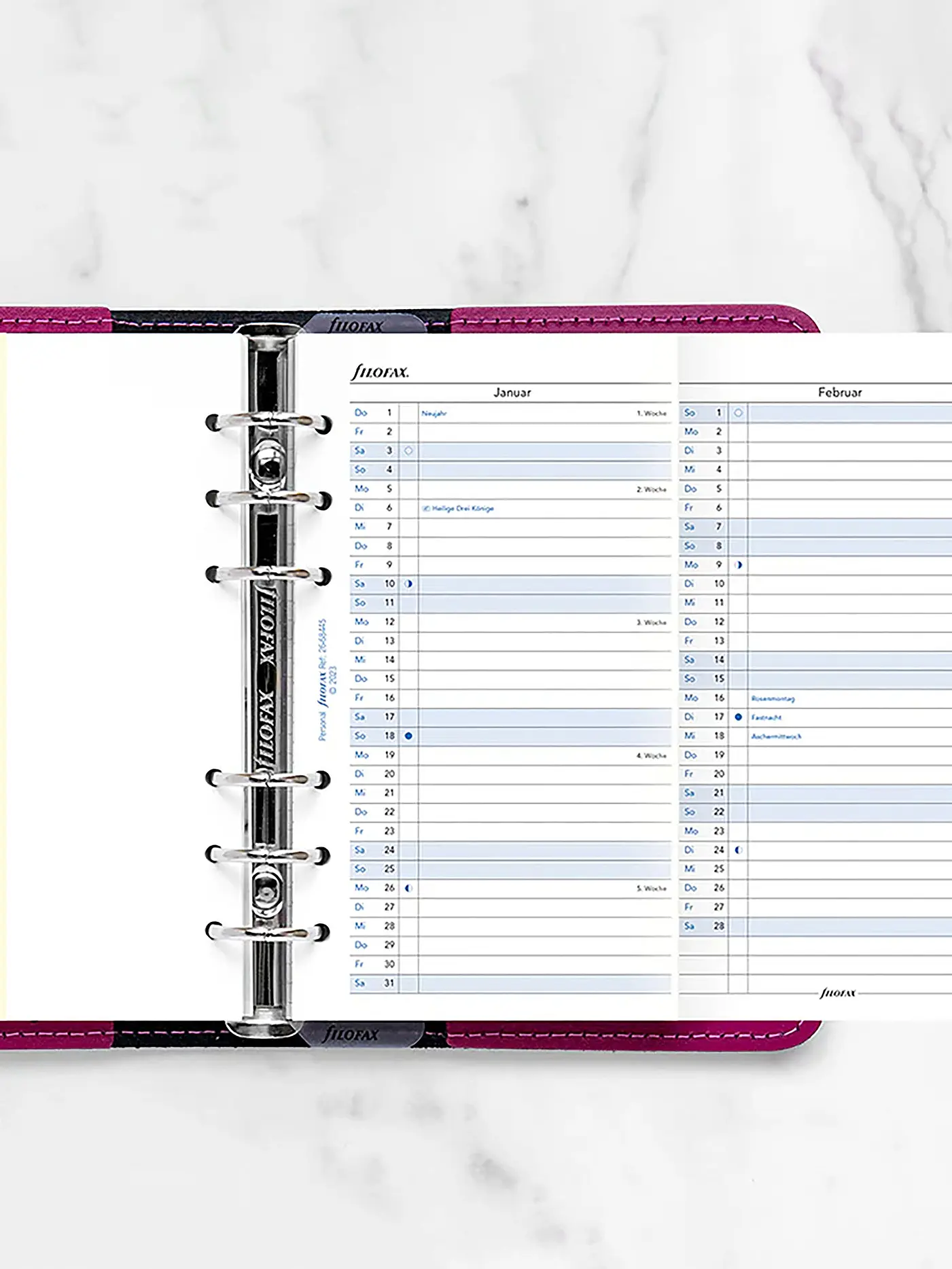 FILOFAX | Kalendereinlage Jahresplaner Deutsch Personal 2026 | weiss