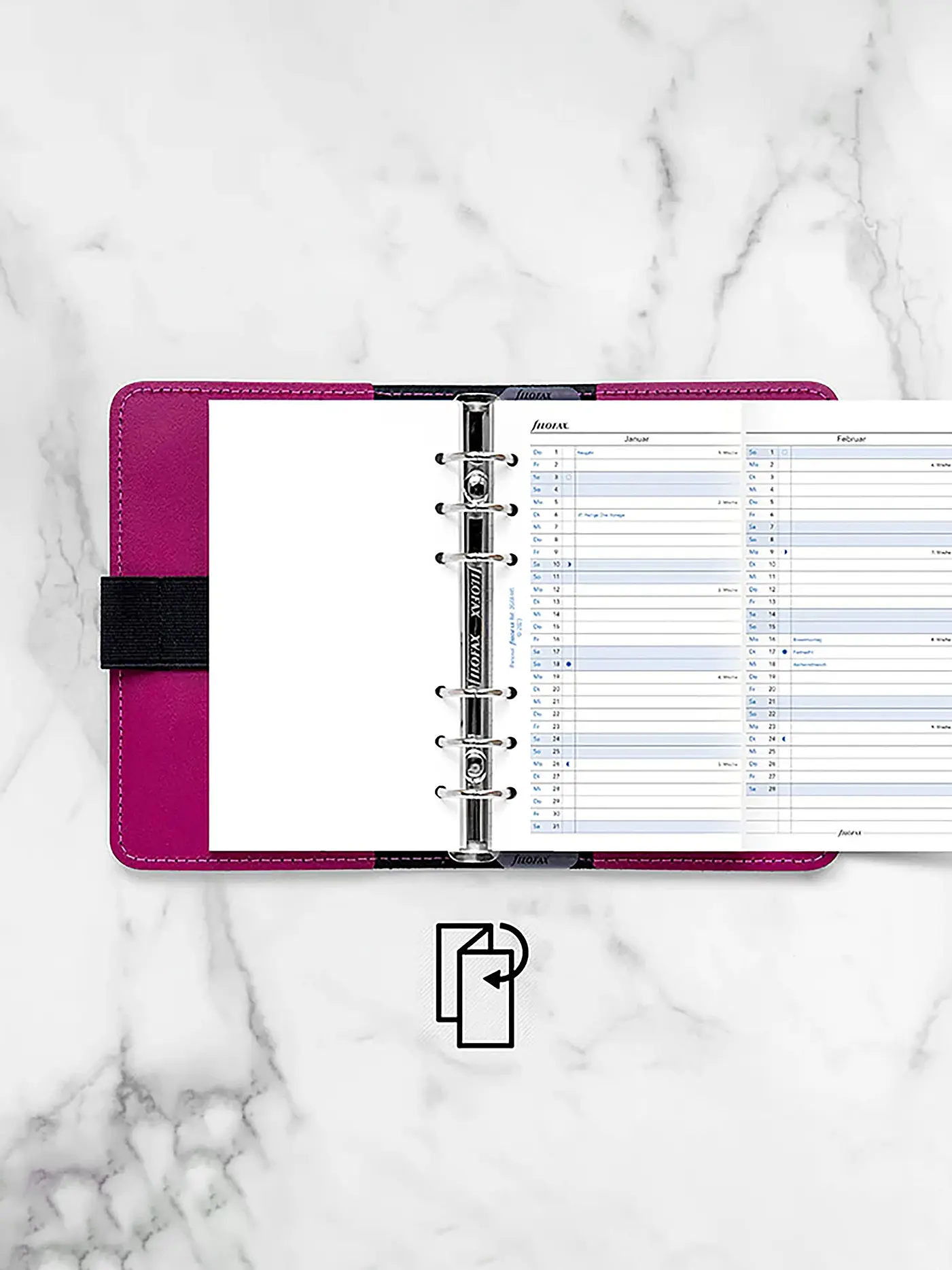 FILOFAX | Kalendereinlage Jahresplaner Deutsch Personal 2026 | weiss