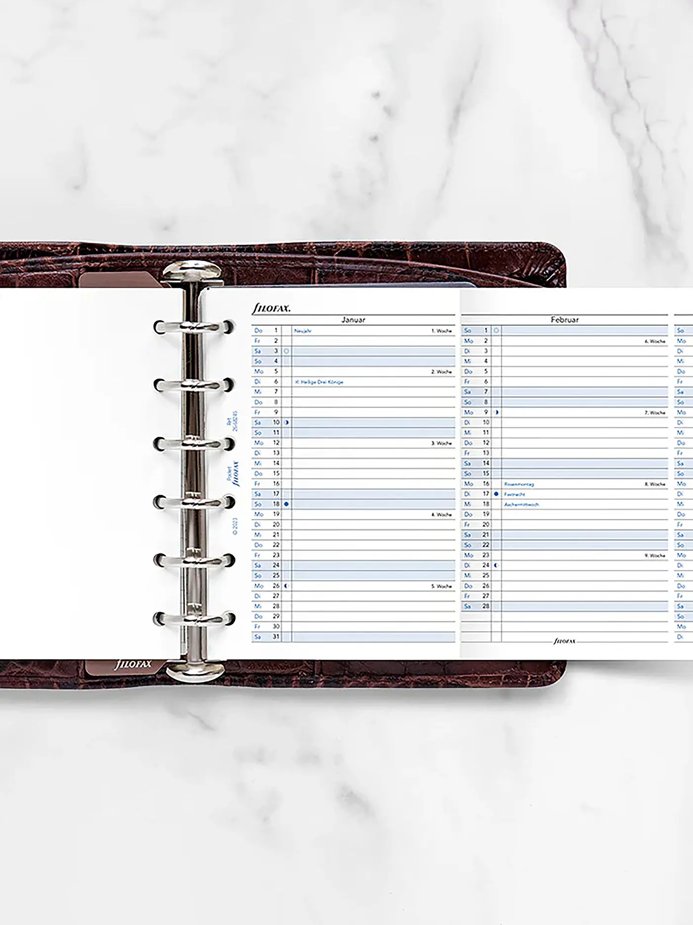 FILOFAX | Kalendereinlage Jahresplaner Deutsch Pocket 2026 | weiss