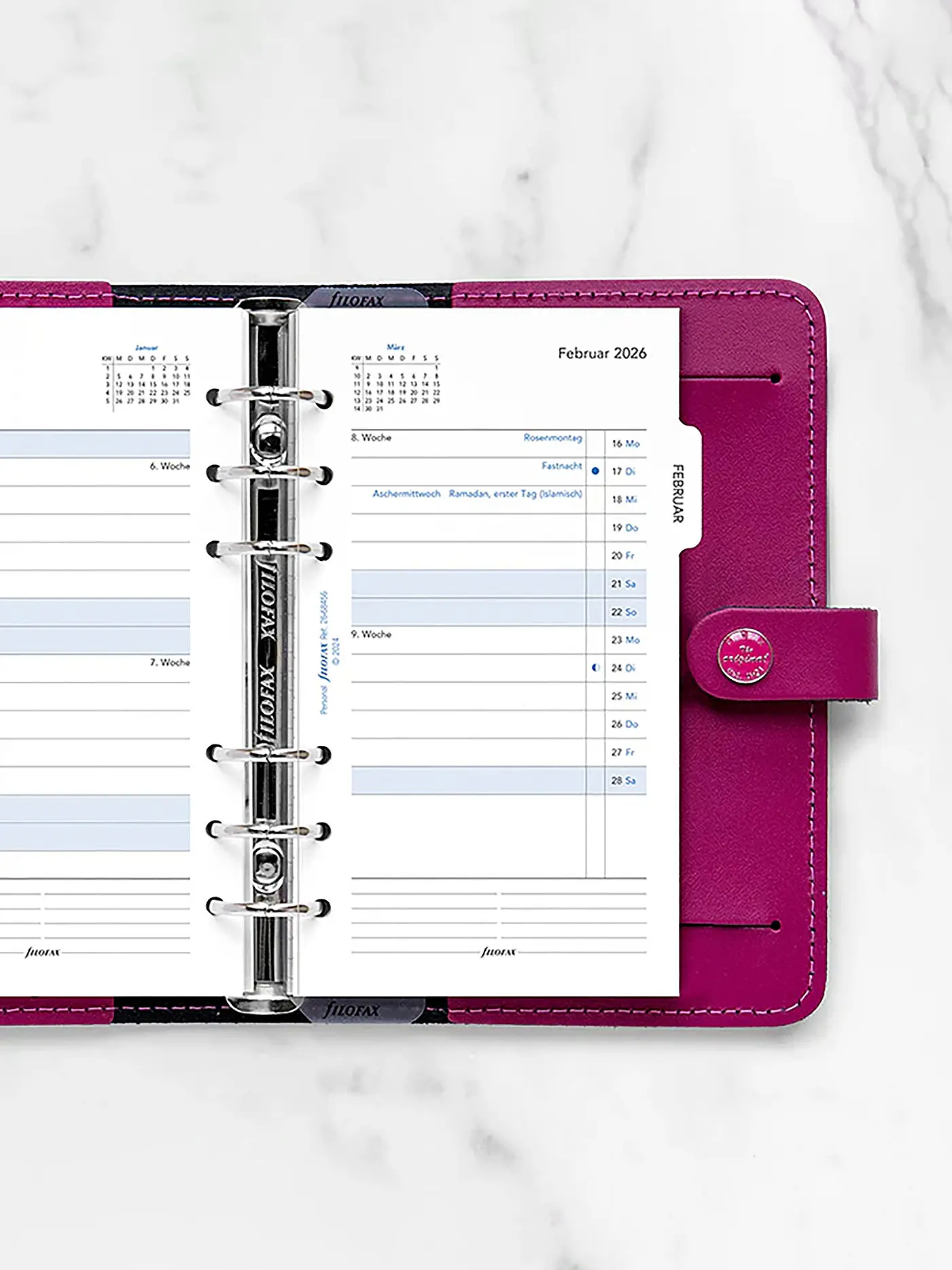 FILOFAX | Kalendereinlage Monat Deutsch Personal 2026 | weiss