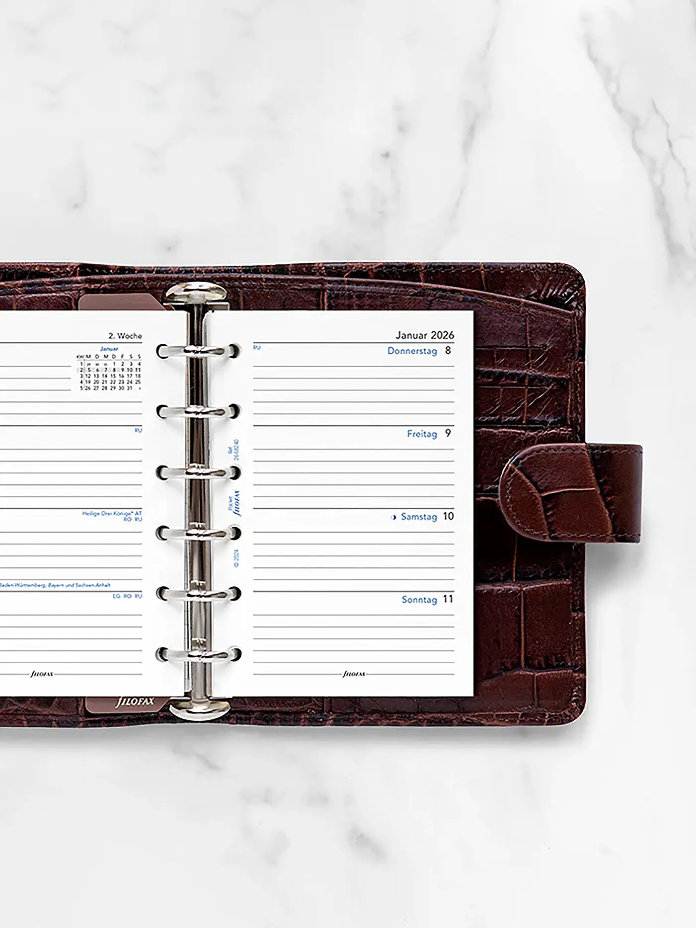 FILOFAX | Kalendereinlage Pocket Woche 2026 Deutsch | weiss