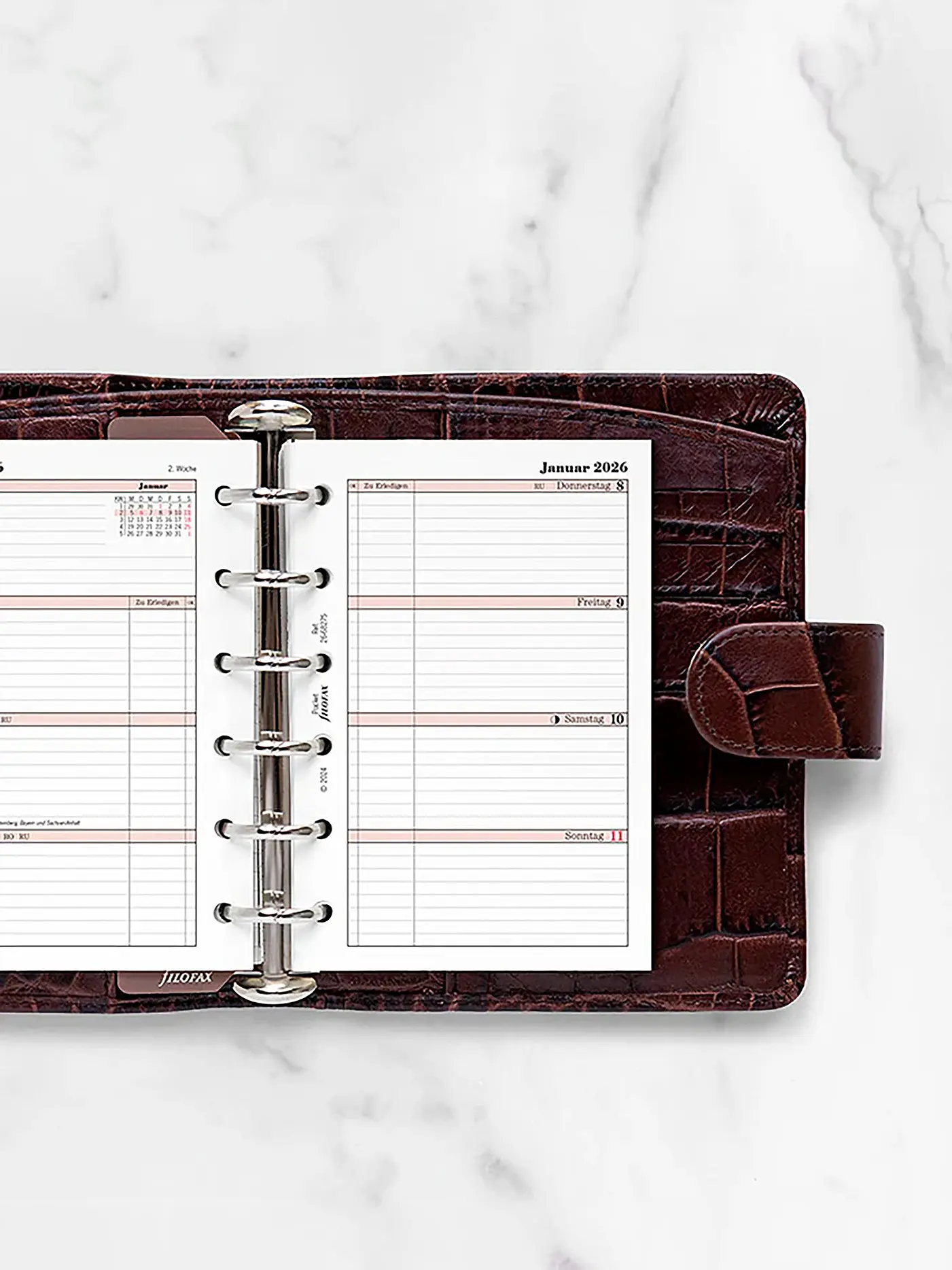 FILOFAX | Kalendereinlage Professional Pocket Woche Deutsch 2026 | weiss