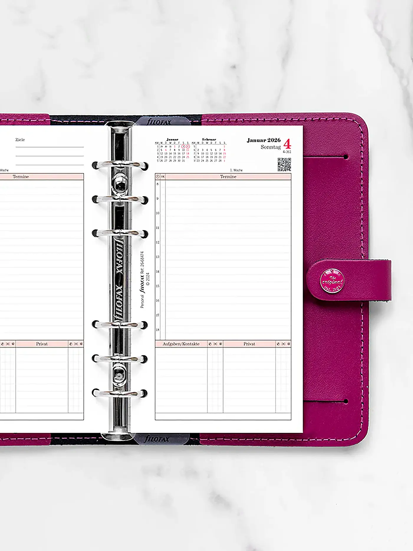 FILOFAX | Kalendereinlage Tag Professional Deutsch Personal 2026 | weiss