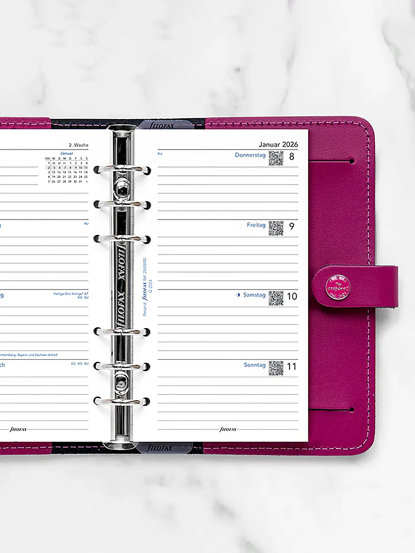 FILOFAX | Kalendereinlage Woche Deutsch Personal 2026 | weiss
