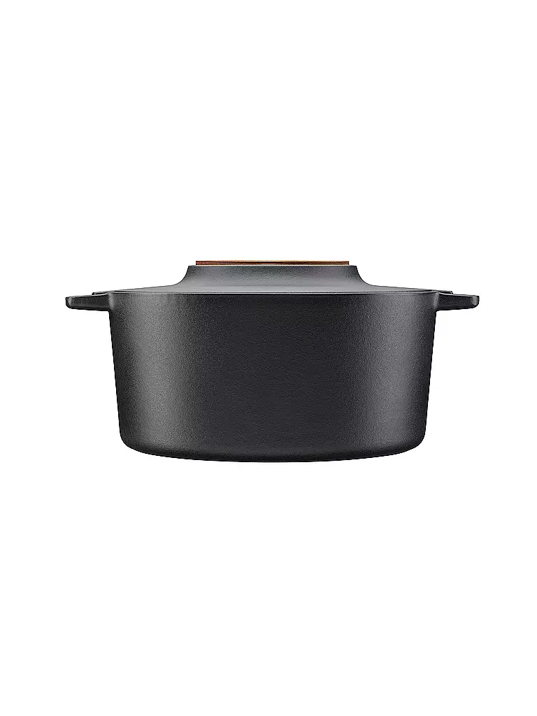 FISKARS | Gusseisen-Kasserolle NORDEN 6L Schwarz/Birke | schwarz