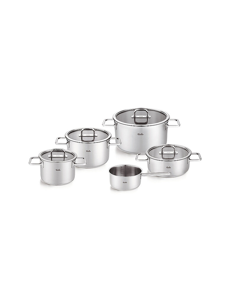 FISSLER Kochtopf Set mit Glasdeckel VISEO PRO 5-tlg. Edelstahl silber