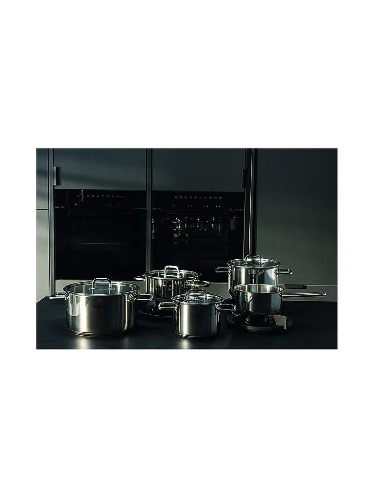 FISSLER Kochtopf Set mit Glasdeckel VISEO PRO 5-tlg. Edelstahl silber