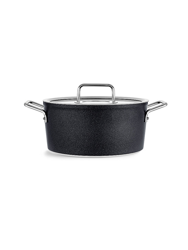FISSLER Kochtopf mit Gasdeckel ADAM0ANT 24cm/4,9l Anihaft/Schwarz schwarz