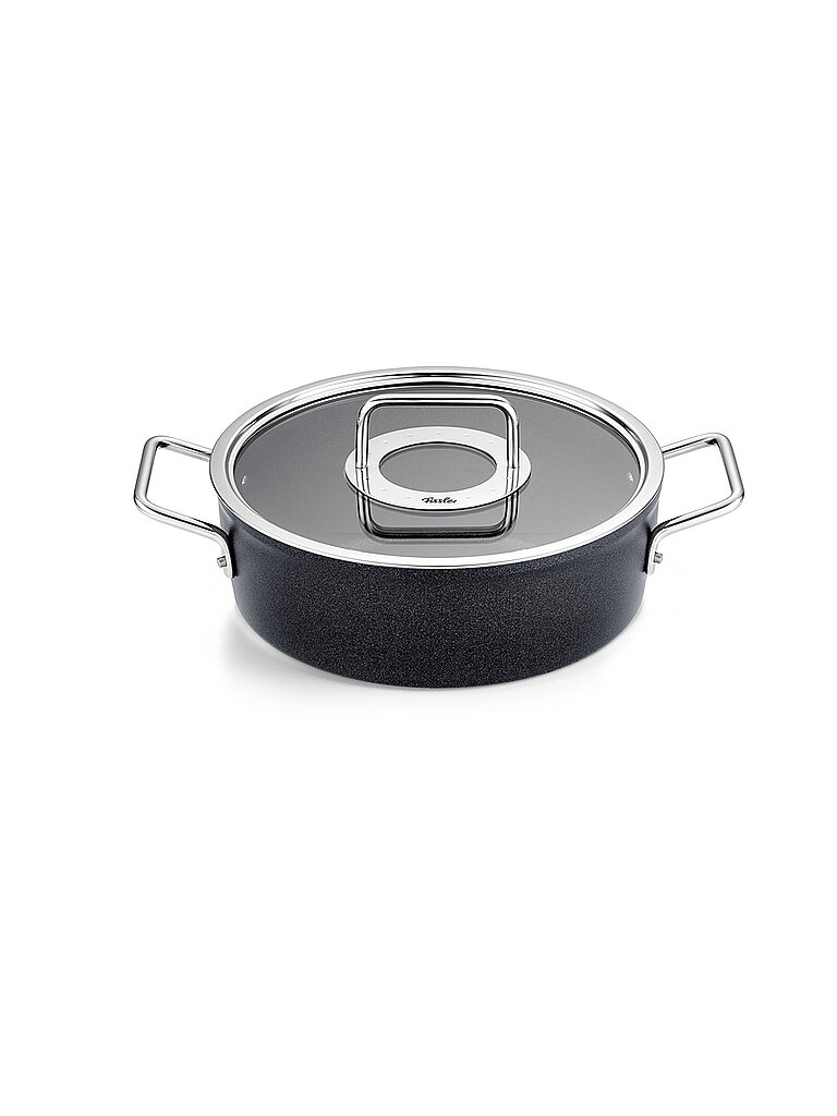 FISSLER Kochtopf mit Glasdeckel ADAMANT 24cm/3,1l Antihaft/Schwarz schwarz