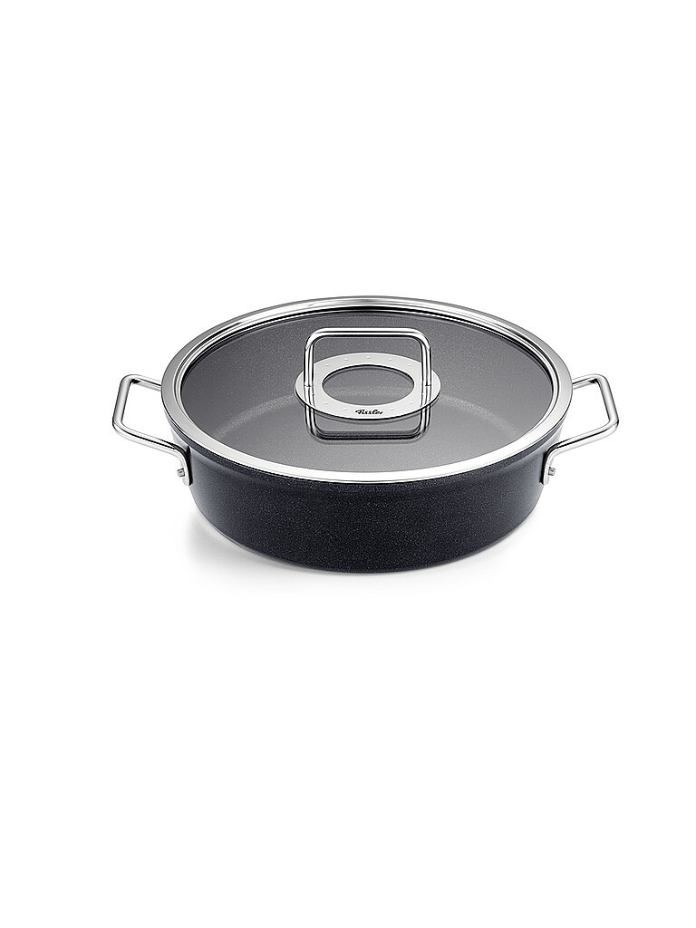 FISSLER Kochtopf mit Glasdeckel ADAMANT 28cm/4,3l Antihaft/Schwarz schwarz