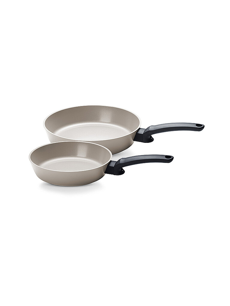FISSLER Pfanne CERATAL EVO COMFORT 2-tlg. Antihaft Warmgrau hellgrau