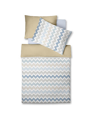 FLEURESSE | Satin Bettwäsche  MODERN LIFE 70x90cm / 140x220cm Sand & Sky 