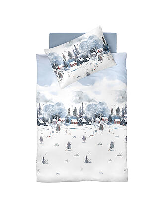FLEURESSE | Flanell Bettwäsche 70x90cm/140x200cm ASPEN Blue
