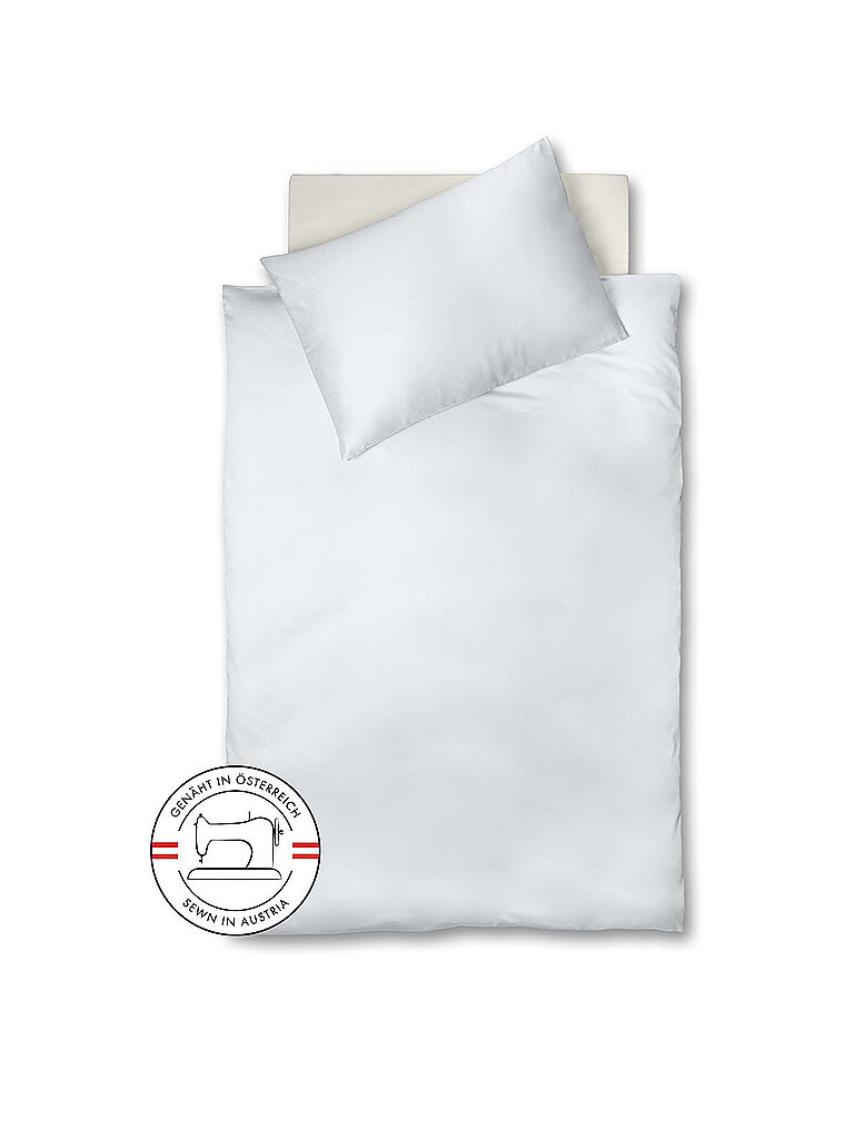 FLEURESSE Satin Bettwäsche Royal Uni 140x220cm Silber hellgrau