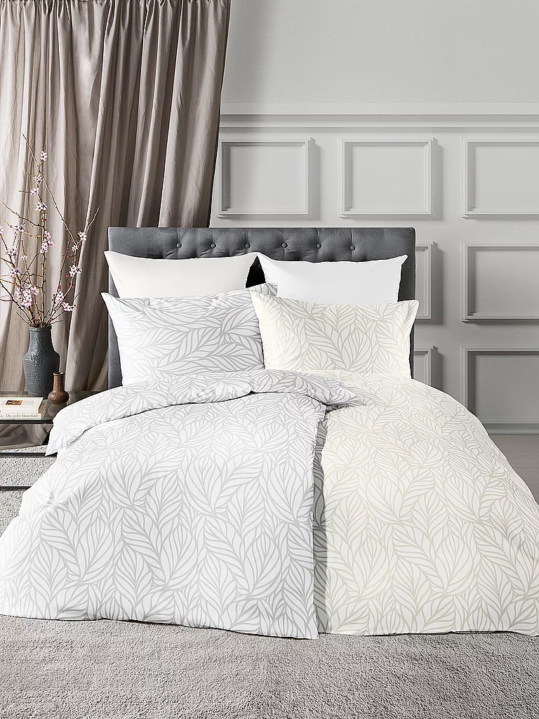 FLEURESSE Juego de cama de damasco OPAL 70x90cm/140x200cm Blanco blanco