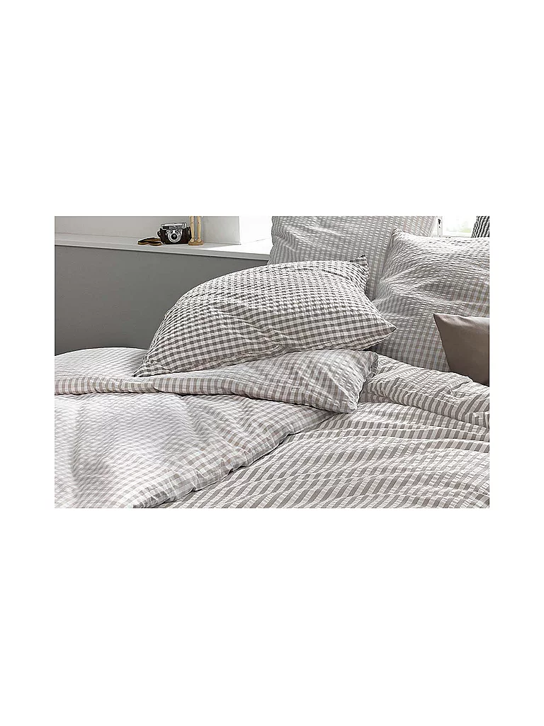 FLEURESSE Ropa de cama Seersucker RIO 70x90cm/140x200cm Crema beige