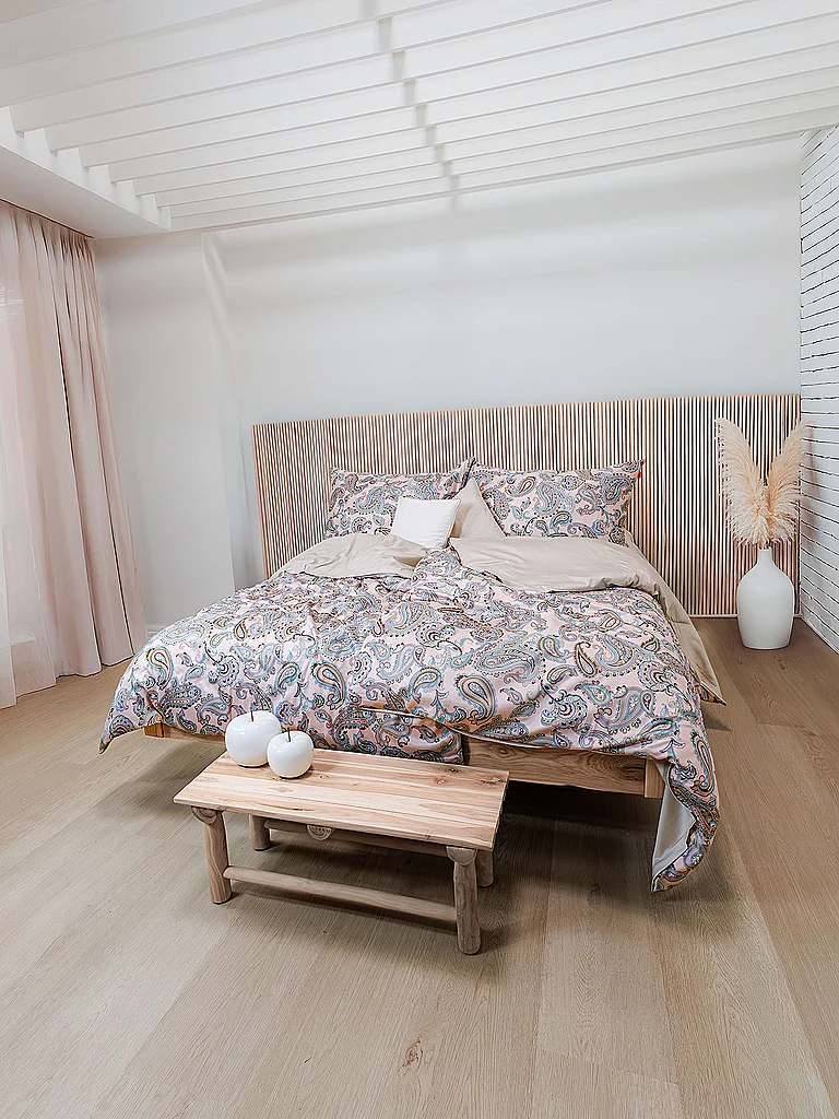 FLEURESSE Parure de lit en satin 70x90cm/140x200cm STOCKHOLM Berry baie
