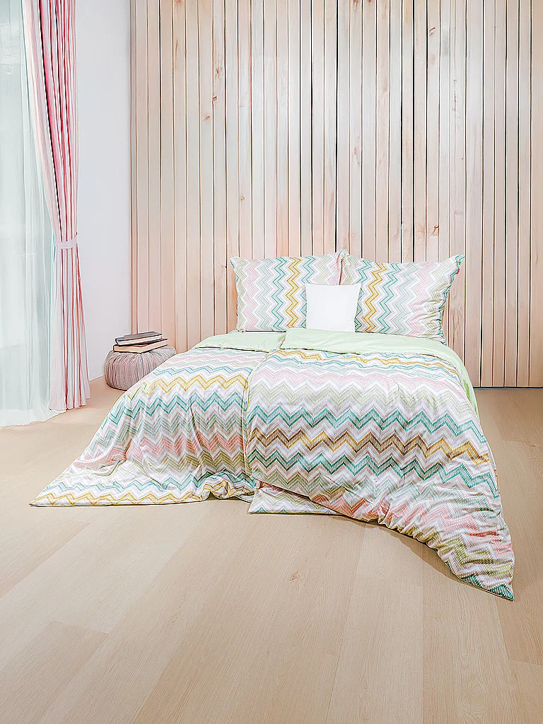 FLEURESSE Linge de lit en satin MODERN LIFE 70x90cm / 140x200cm Rosemary vert clair