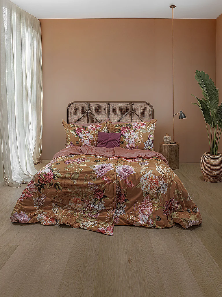 FLEURESSE Sábanas de satén BED ART 70x90cm/140x220cm Cinamon Spice naranja