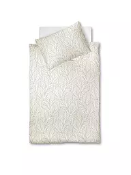 FLEURESSE | Damast Bettwäsche OPAL 2x70x90cm/200x200cm Weiss | creme