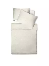 FLEURESSE | Damast Bettwäsche OPAL 70x90cm/140x200cm Anthrazit | creme