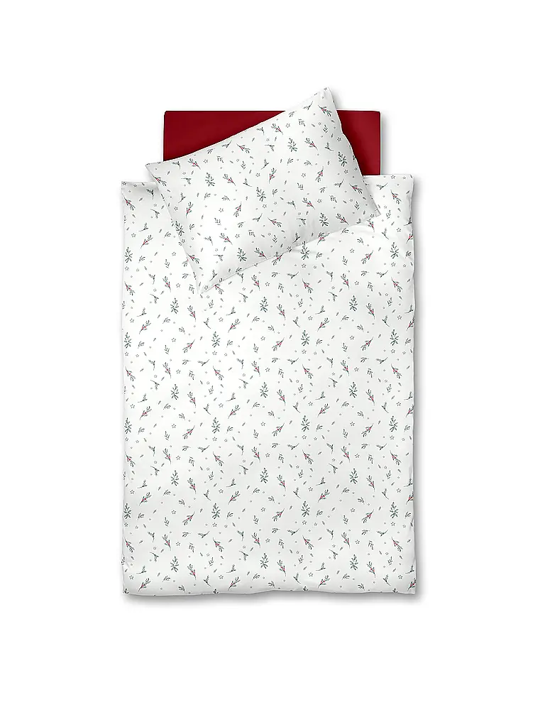 FLEURESSE | Flanell Bettwäsche 70x90cm/140x200cm ASPEN Snow White | Creme