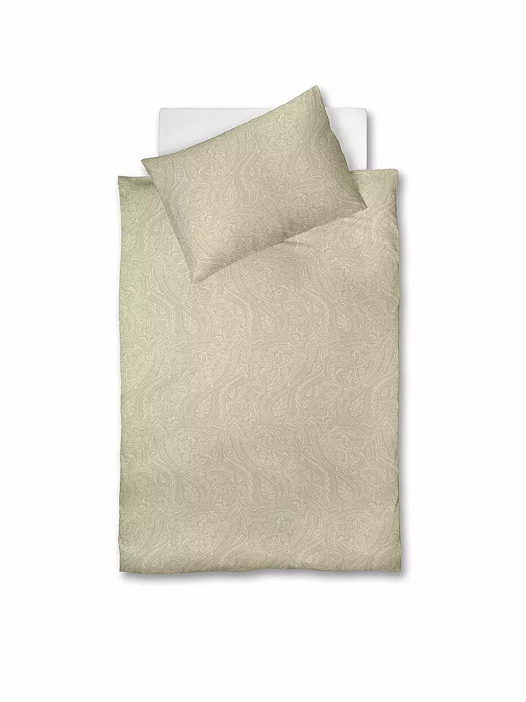 FLEURESSE | Flanell-Bettwäsche "Lech" 70x90cm/140x200cm (Mandel) | beige