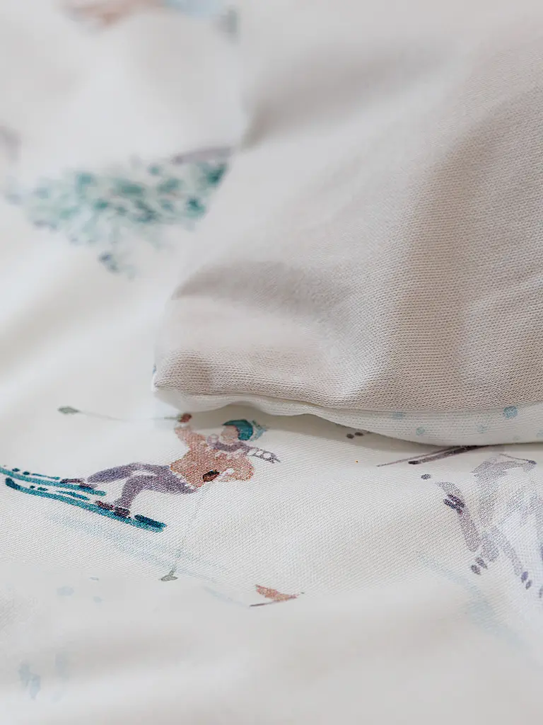 FLEURESSE | Jersey Bettwäsche 70x90cm/140x200cm DIAMOND Snow White | creme