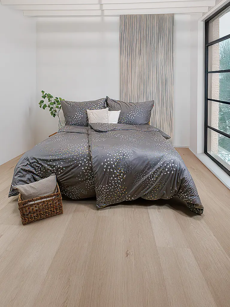 FLEURESSE | Jersey Bettwäsche 70x90cm/140x200cm TOPAS Stone | grau