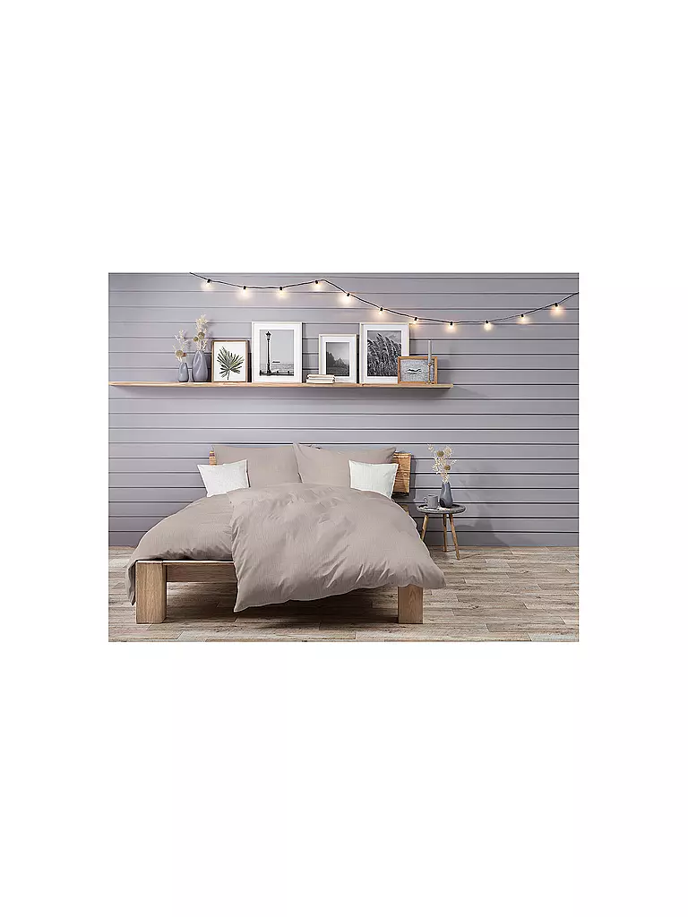 FLEURESSE | Musselin Bettwäsche CAPRI 70x90cm/140x200cm Beige | beige