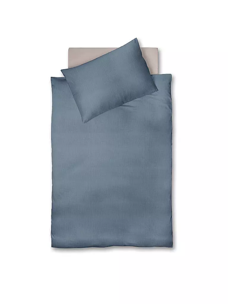 FLEURESSE | Musselin Bettwäsche CAPRI 70x90cm/140x200cm Denim | hellblau
