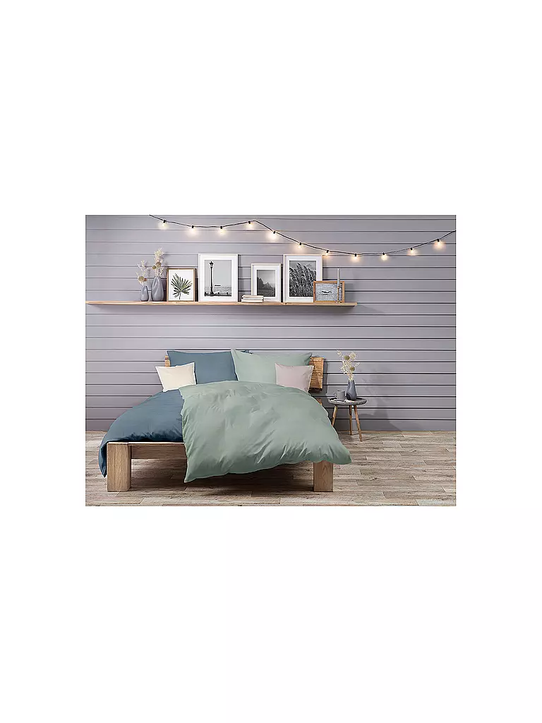 FLEURESSE | Musselin Bettwäsche CAPRI 70x90cm/140x200cm Mint | hellgrün