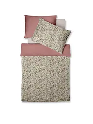 FLEURESSE | Satin Bettwäsche 70x90cm/140x200cm MODERN GARDEN B Misty Rose | Beere