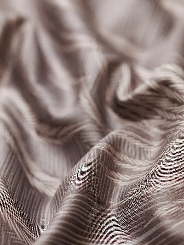 FLEURESSE | Satin Bettwäsche 70x90cm/140x200cm MODERN GARDEN B Mokka | braun
