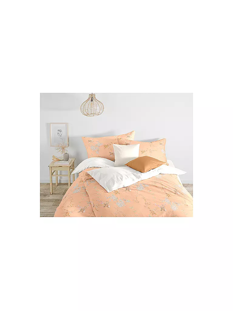 FLEURESSE | Satin Bettwäsche BED ART 70x90cm/140x200cm Peach | orange