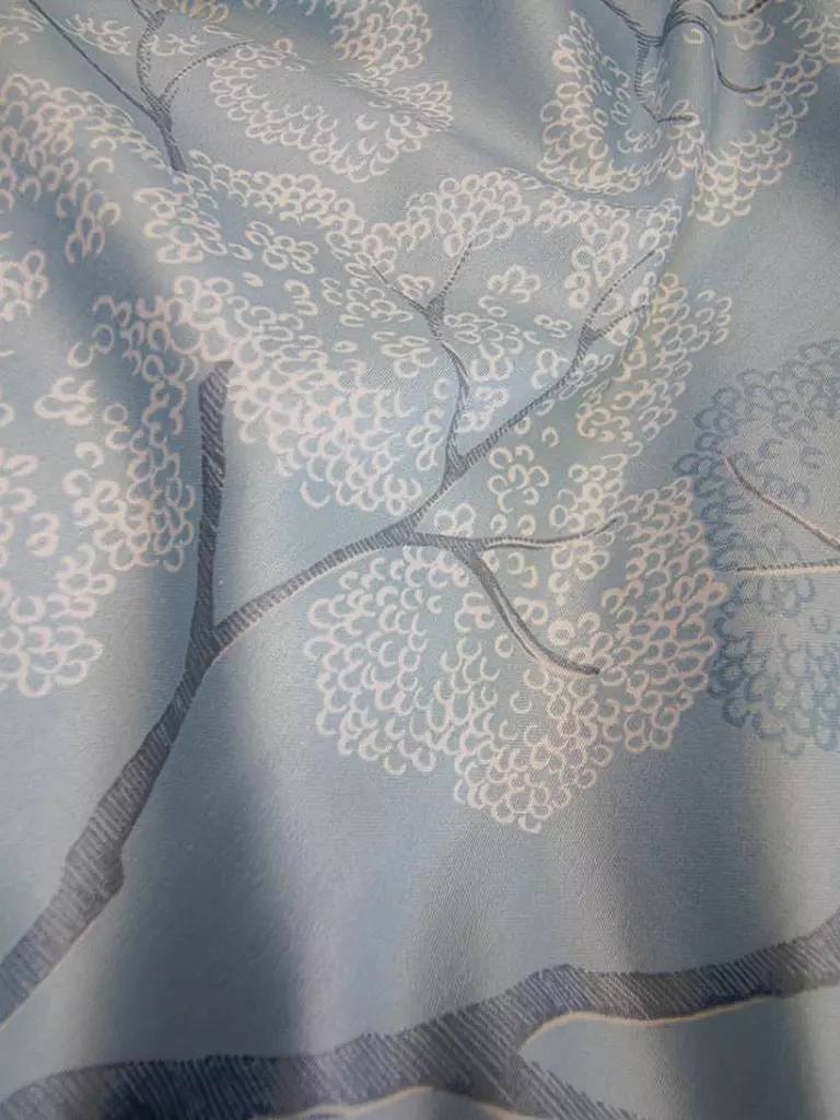 FLEURESSE | Satin Bettwäsche MODERN GARDEN 70x90cm/140x200cm | hellblau