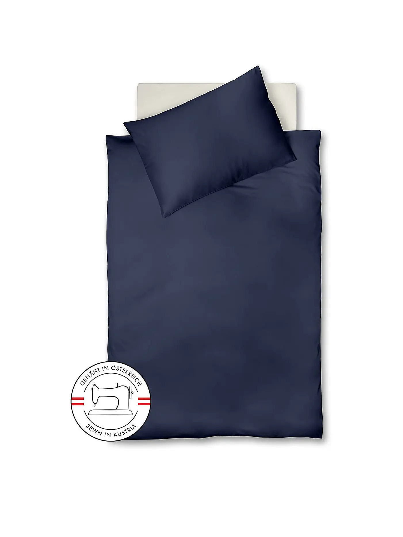 FLEURESSE | Satin-Bettwäsche "Royal" 70x90cm/140x220cm  | dunkelblau