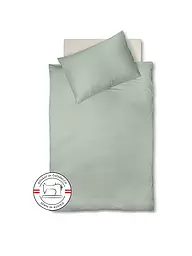 FLEURESSE | Satin Bettwäsche Royal Uni 140x220cm Silber | olive