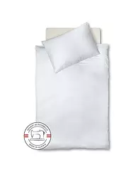 FLEURESSE | Satin Bettwäsche Royal Uni 140x220cm Silber | hellgrau