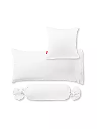 FLEURESSE | Satin Kissenbezug Royal Uni 2x 40x40cm Sand | weiss