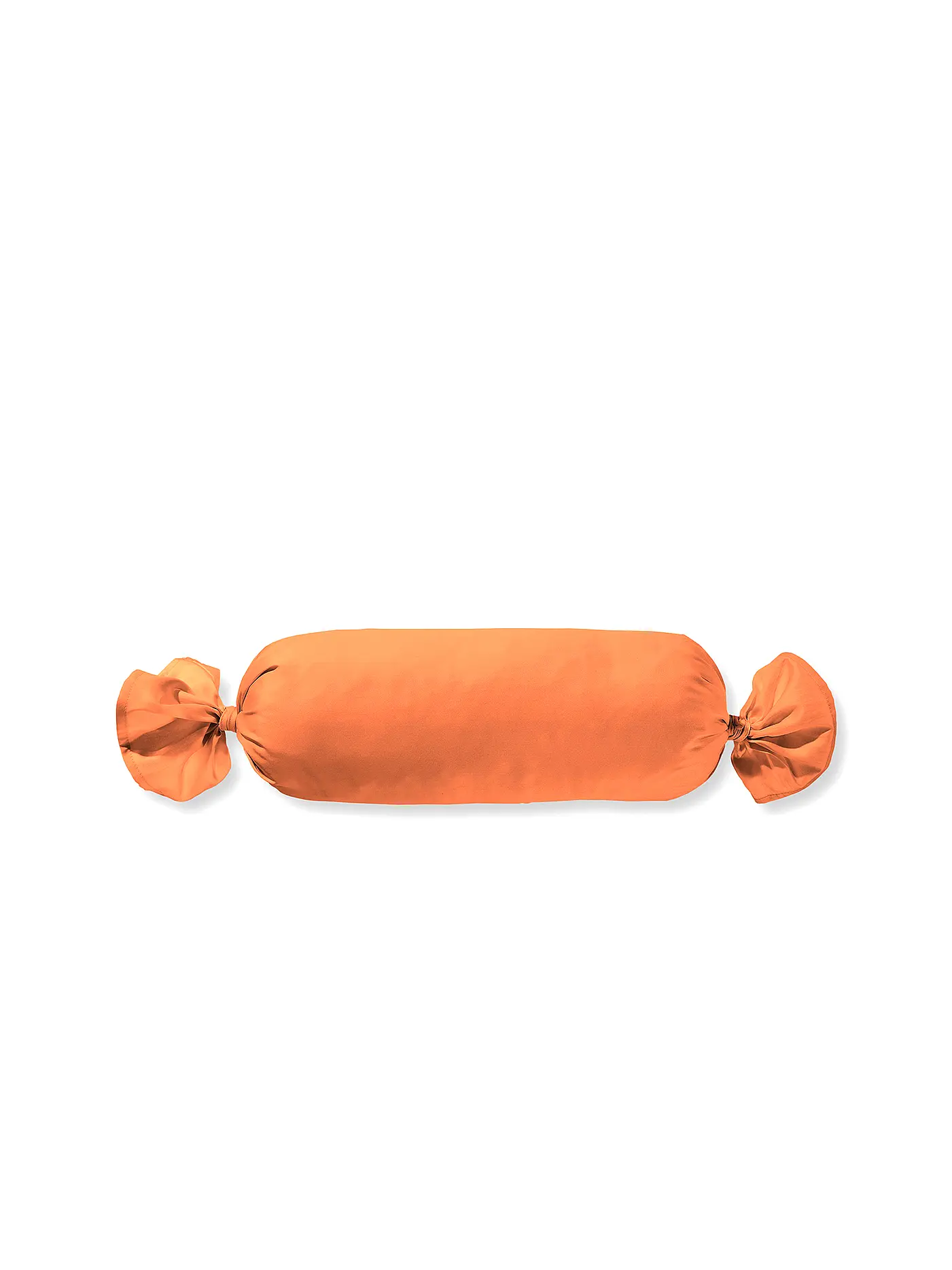 FLEURESSE | Satin Nackenrollenbezug Royal Uni 15x40cm Weiss | orange