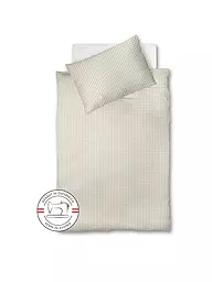 FLEURESSE | Seersucker Bettwäsche RIO 70x90cm/140x200cm Weiss | beige