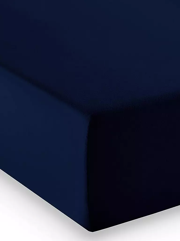 FLEURESSE | Spannleintuch "Elasto Comfort" 180x200cm (Marine) | dunkelblau