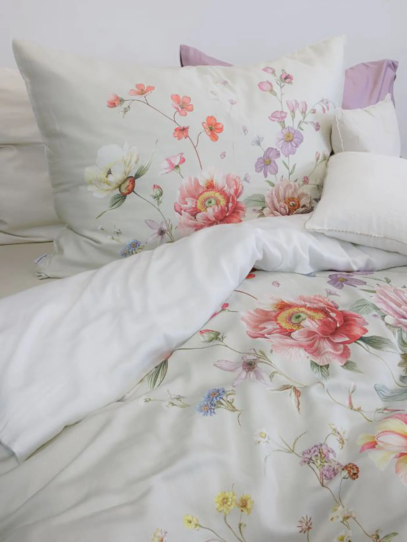 FLEURESSE | Tencel Bettwäsche LUXURY 70x90cm / 140x200cm Nature  | hellgrau