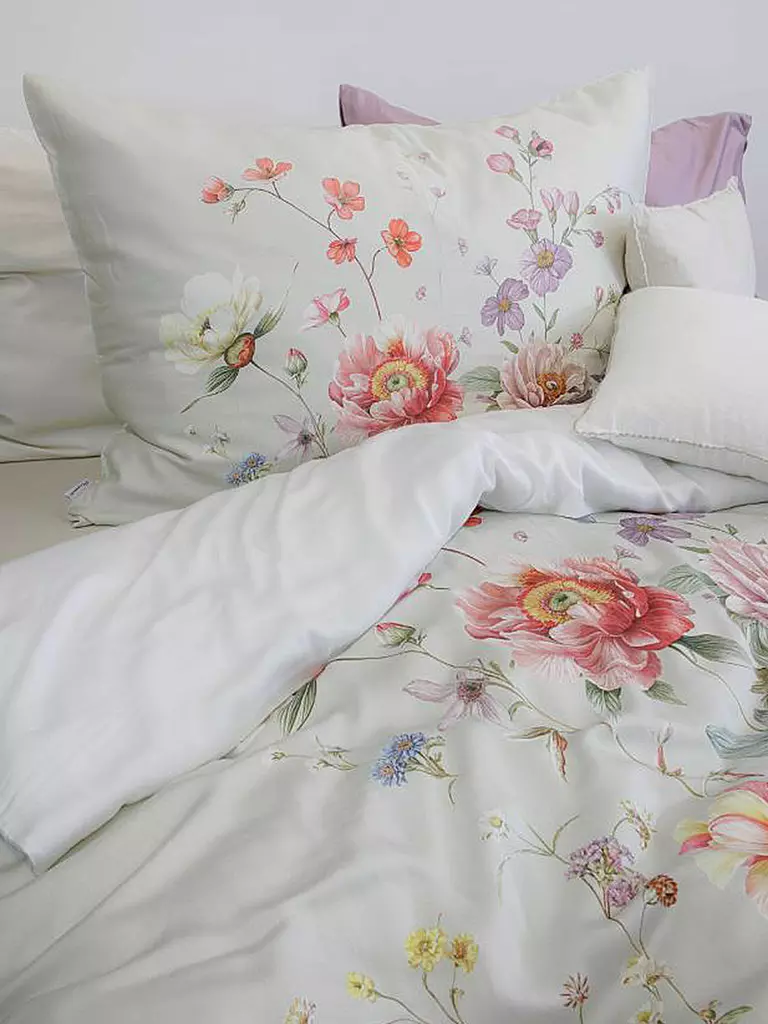 FLEURESSE | Tencel Bettwäsche LUXURY 70x90cm / 140x200cm Nature  | hellgrau