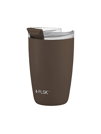 FLSK | Isolierbecher - Thermosbecher CUP Coffee to go-Becher 0,35l Edelstahl Chocolate