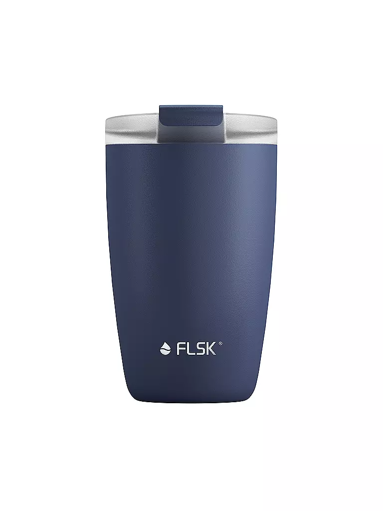 FLSK | Isolierbecher - Thermosbecher CUP Coffee to go-Becher 0,35l Edelstahl Midnightblue | dunkelblau