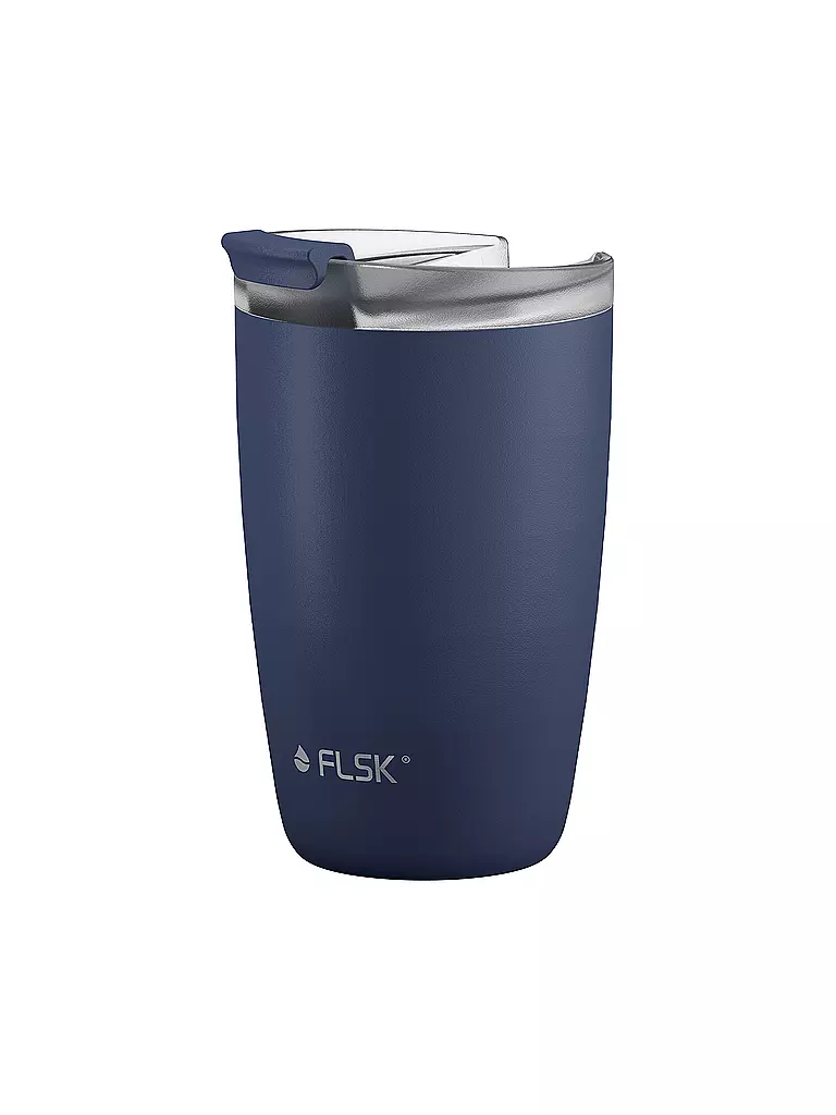 FLSK | Isolierbecher - Thermosbecher CUP Coffee to go-Becher 0,35l Edelstahl Midnightblue | dunkelblau