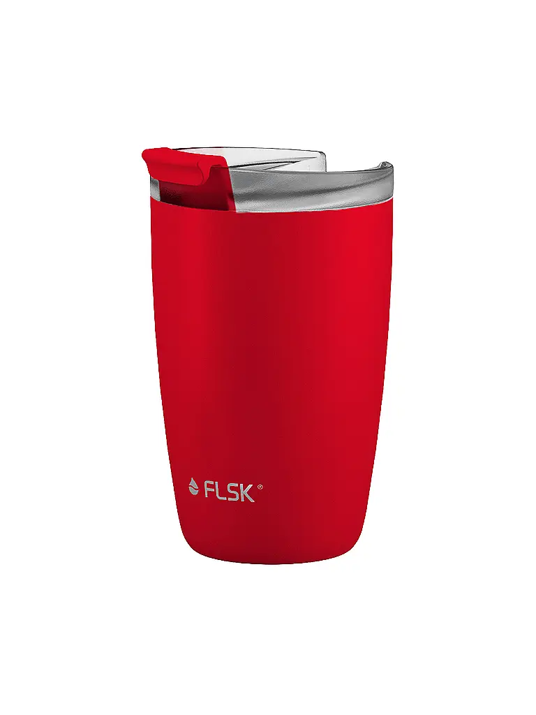 FLSK | Isolierbecher - Thermosbecher CUP Coffee to go-Becher 0,35l Edelstahl Red | Rot